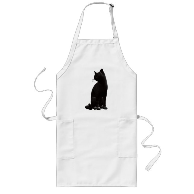 Avental Longo Sentado Black Cat Apron (Frente)