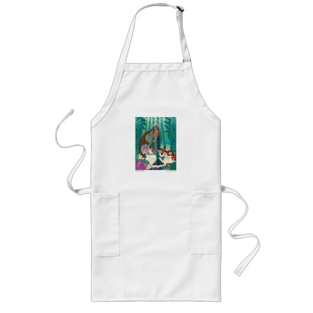 Avental Longo Sereia (pele e olhos castanhos) Apron longo (Frente)