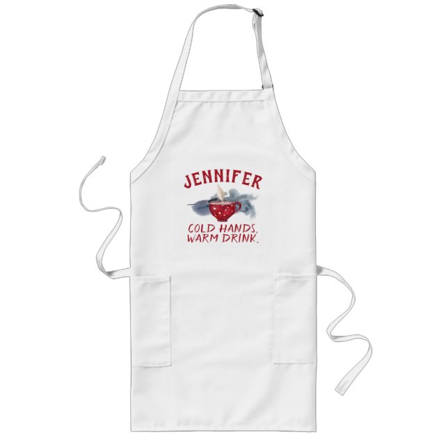 Avental Longo Seu nome é Red Steaming Cup Long Apron (Frente)