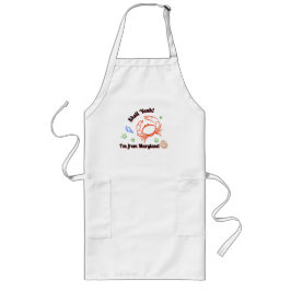Avental Longo "Shell Yeah! I'm from Maryland" Crab Apron