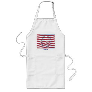 Avental Longo Sinal de Paz Estrelas Strike Flag em Aprons