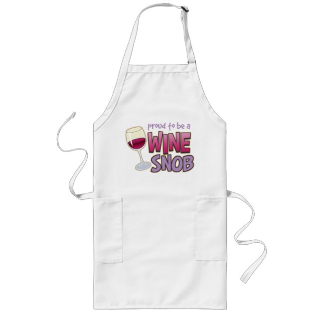 Avental Longo Snobe orgulhoso do vinho (Frente)