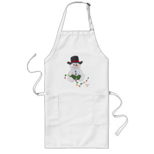 Avental Longo Snowman Apron (Sentado)