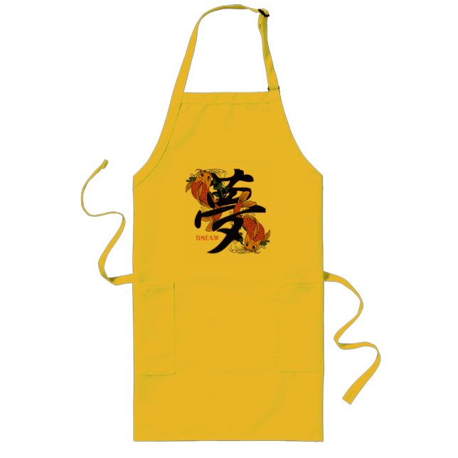 Avental Longo Sonho dos peixes de Koi do Kanji (Frente)