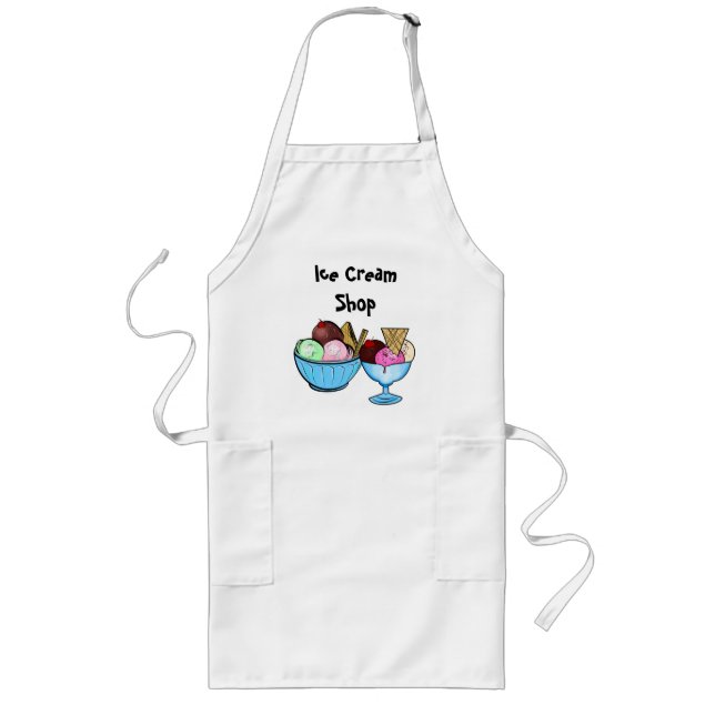 Avental Longo Sorveteria Apron Ice Cream Shop (Frente)