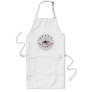 Avental Longo Spider Spun Happy Halloween Web Apron
