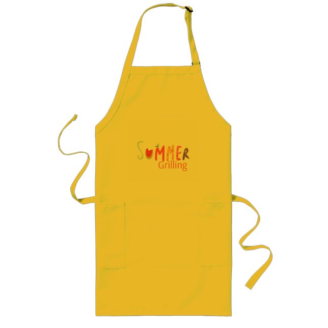 Avental Longo Summer Griling Apron - CHURRASCO de quintal (Frente)