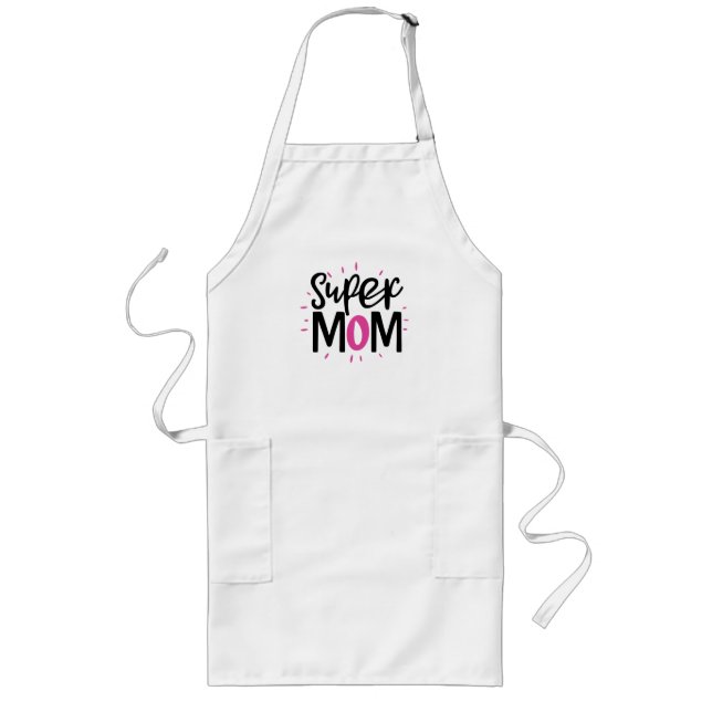 Avental Longo Super Mom – Strong Mother Gift (Frente)