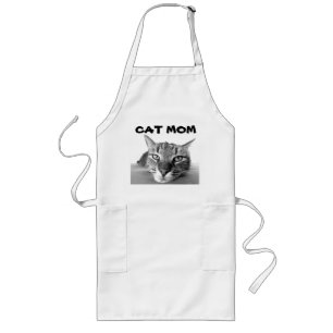 Avental Longo Tabby CAT MOM Apron