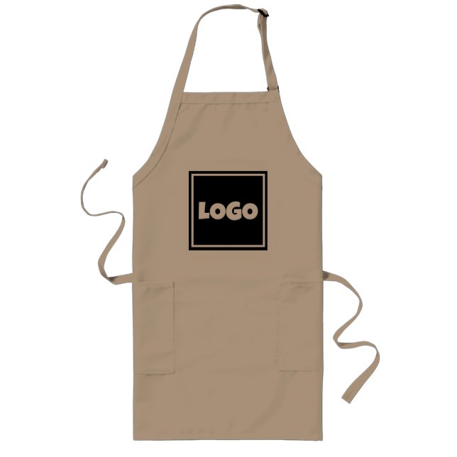 Avental Longo Tablier Logo – Elegant Simple professionnal  (Frente)