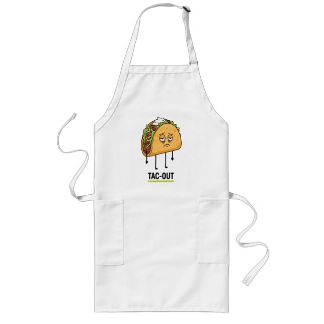 Avental Longo Tac-Out Humor – Piada de Taco Exausto Engraçada (Frente)