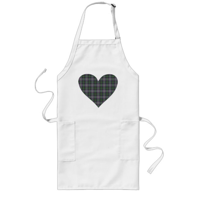 Avental Longo Tartan Heart Design Apron (Frente)