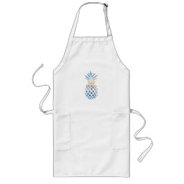 Avental Longo Tema de Aniversário Abacaxi do Pôr do Sol Tropical