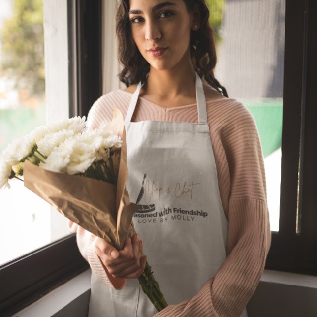 Avental Longo Temperado com Amizade Cortar e conversar (Criador carregado)