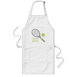 Avental Longo Tênis racket e bola personalizados