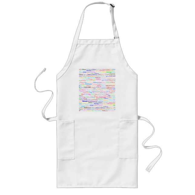 Avental Longo Tiffany Design de texto II Apron longo (Frente)