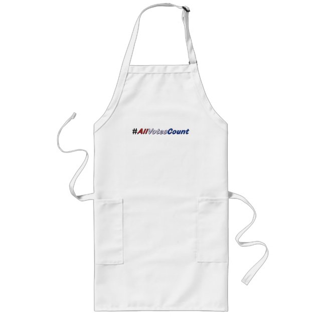 Avental Longo Todos os Votos Contam Aprons Personalizados (Frente)