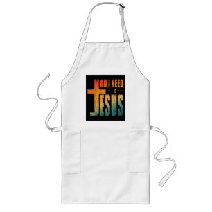 AVENTAL LONGO TUDO O QUE PRECISO É JESUS