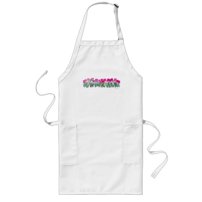 Avental Longo Tulip Apron Rosa (Frente)
