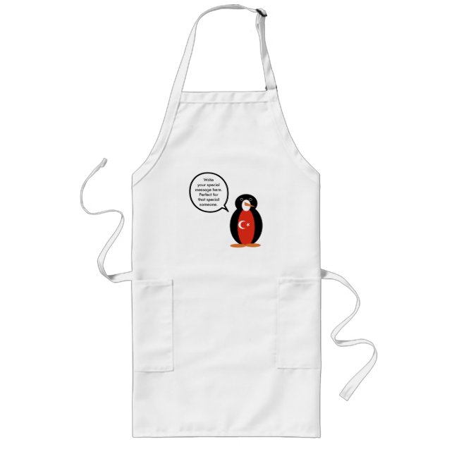Avental Longo Turca Flag Talking Ms. Penguin (Frente)