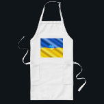 Avental Longo Ucrânia - Apoio - Paz da Liberdade - Bandeira Ucra<br><div class="desc">Ucrânia - Apoio - Paz da Liberdade - Bandeira Ucraniana - Coração Azul Amarelo - Juntos Vitória da Liberdade! Você também pode transferir para mais de 1000 produtos Zazzle! Redimensionar e mover ou remover e adicionar elementos/texto com a ferramenta de personalização! 
Eu Fico Com A Ucrânia!</div>