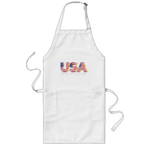 Avental Longo USA Flag Apron Estados Unidos da América