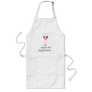 Avental Longo Vidro de Vinho de Aniversário Engraçado