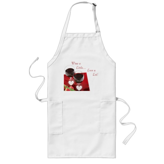 Avental Longo Vinho um pouco... Amo muito! Apron (Frente)