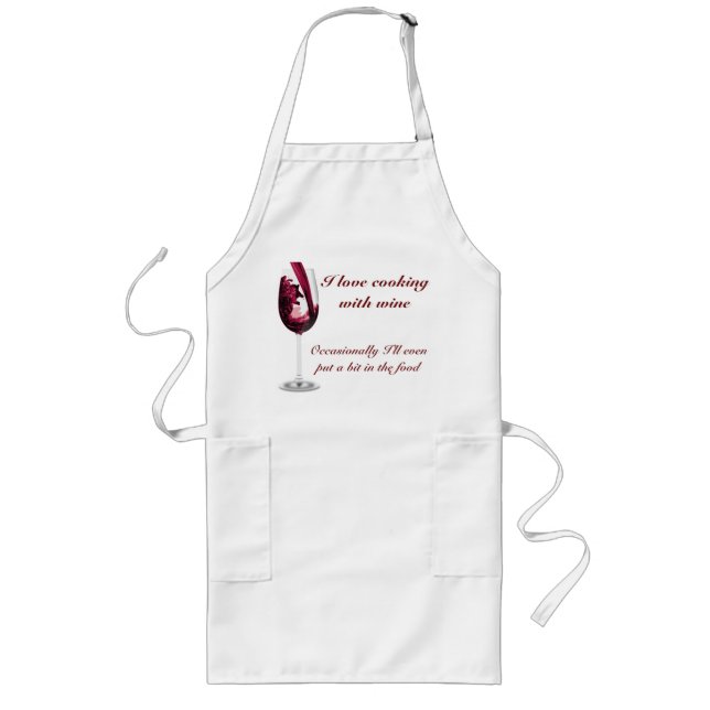 Avental Longo Vinho Vermelho - Apron Longo (Frente)