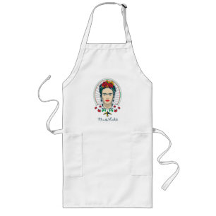 Avental Longo Vintage de Frida Kahlo   floral