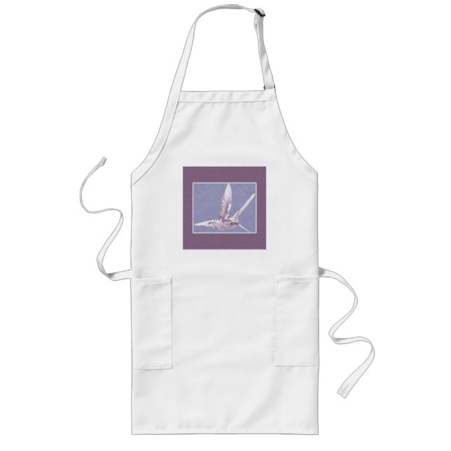 Avental Longo Violet Hummingbird Apron (Frente)