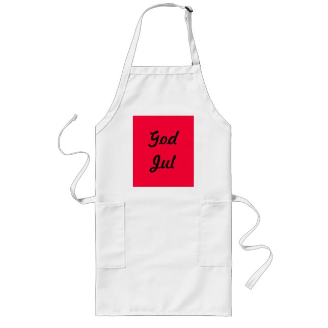 Avental Longo Vitt Julförkläde "God Jul" (Frente)