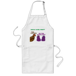 Avental Longo which came first? chicken or eggplant? Apron