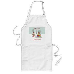 Avental Longo Woodland Bear Christmas