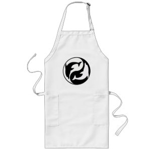 Avental Longo Yin Yang Dolphin Apron