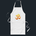 Avental Longo Yoga Om Mantra Símbolo Sun Asana Relax Dourado<br><div class="desc">Yoga Om Mantra Símbolo Sun Asana Dourado Relax Amarelo Laranja Malhação Elegante Modelo Branco Apron.</div>