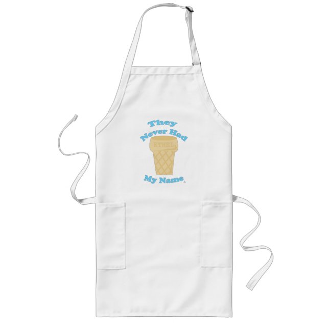 Avental Longo Yummy Name Cone Funny Ice Cream Slogan (Frente)
