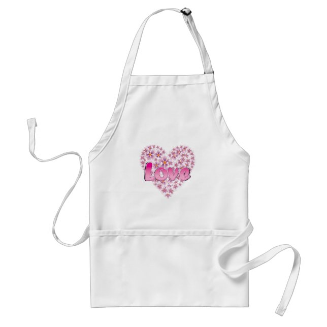 Avental Love Daisy Heart Pink (Frente)