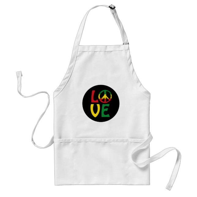 Avental LOVE Reggae com símbolo de paz (Frente)
