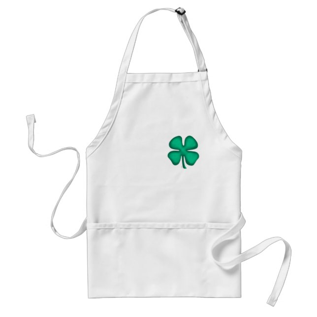 Avental Lucky 4 Leaf Irish Clover chef apron (Frente)
