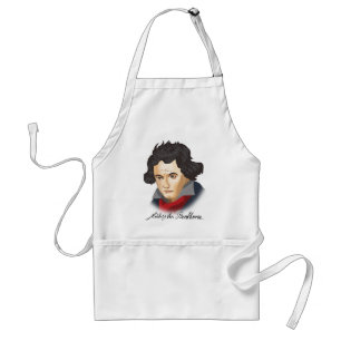 Avental Ludwig Van Beethoven no estilo cartoon