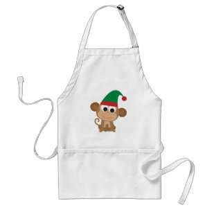 Avental Macaco Elf de Natal