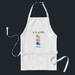 Avental Macaron Watercolor Baker Francês Personalizado<br><div class="desc">Personalize um para si mesmo ou crie-o para um presente de festa. De qualquer forma, desfrute de ter seu próprio avental personalizado para cozinhar com a minha arte macarônica francesa com aquarela e as palavras "La Vie est Belle" em um tipo de letra moderno de script. Chic e elegante, moderno...</div>