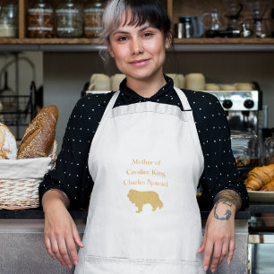 Avental Mãe De Cavalier King Charles Spaniel Dourado