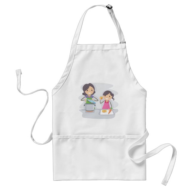 Avental Mãe e Filha Cozinhando Juntas (Frente)