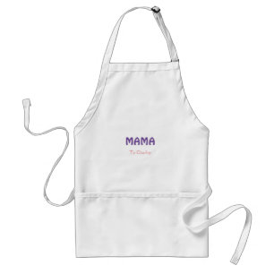 Avental Mama feliz mães retro roxo adicionar nome texto vi