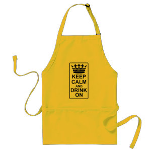 Avental Mantenha a calma e beba sobre - a paródia
