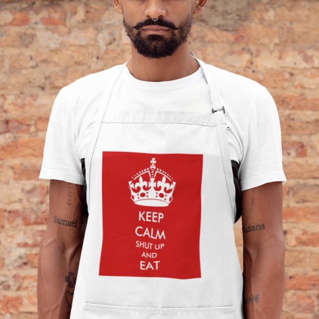 Avental MANTENHA CALM Cale-se e COMA Apron (Criador carregado)