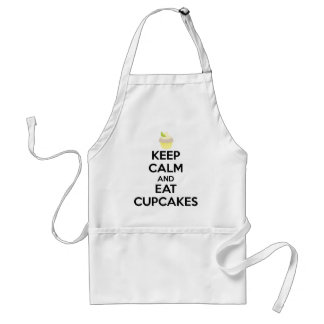 Avental Manter Calmo e Comer Cupcakes Apron
