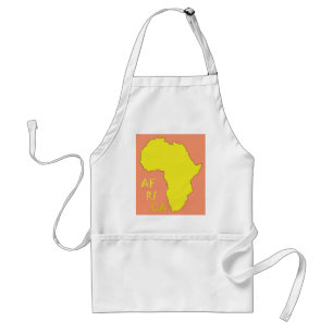 Avental Mapa Africano Amarelo Funky